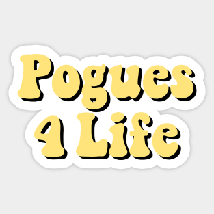 Pale Yellow Pogues 4 Life / P4L Sticker